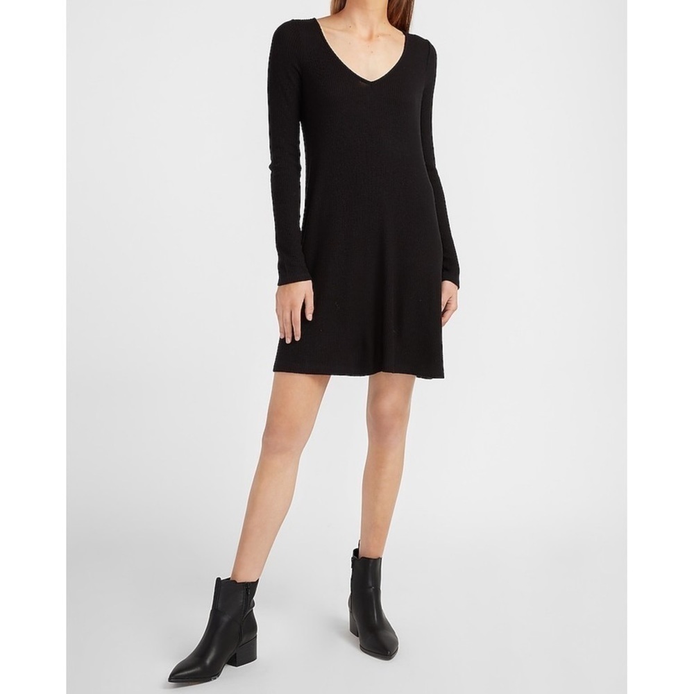 Express Long Sleeve V-Neck Dress